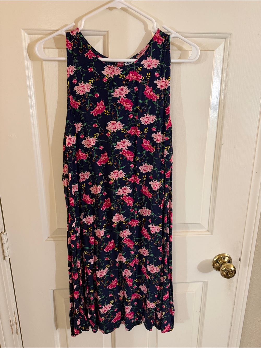 Old Navy Woven Swing Navy Floral Dress